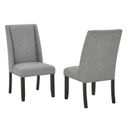 Hector Upholstered Dining Chair Set of 2 in Rustic Gray