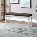 Heidelberg Counter Height Bench In Off-White and Dark Gray