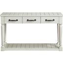 The appearance of Hemingway Sofa Table designed by Steve Silver in the transitional interior design. This alabaster piece of furniture  was selected by 1StopBedrooms from Hemingway Collection to add a touch of cosiness and style into your home. Sku: HM100S. Material: Wood.