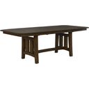 The appearance of Henderson Muscavadi Brown Butterfly Leaf Trestle Dining Table designed by A-America in the transitional interior design. This brown piece of furniture was selected by 1StopBedrooms from Henderson Collection to add a touch of cosiness and style into your home. Sku: HDNMB631B;HDNMB631T. Table Top Shape: Rectangular. Material: Rubberwood. Size: 90" x 42".