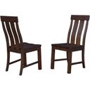 The appearance of Henderson Muscavadi Brown Slatback Side Chair Set Of 2 designed by A-America in the transitional interior design. This brown piece of furniture was selected by 1StopBedrooms from Henderson Collection to add a touch of cosiness and style into your home. Sku: HDNMB2352. Material: Rubberwood.