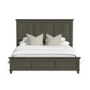 Henrik King Panel Bed In Grey