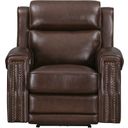 The appearance of Hensley Power Recliner In Smooth Espresso designed by Parker House in the traditional interior design. This smooth espresso piece of furniture  was selected by 1StopBedrooms from Hensley Collection to add a touch of cosiness and style into your home. Sku: MHE-812P2-SMES. Material: Top Grain Leather.