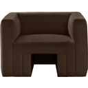 Henson Velvet Chair In Brown