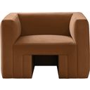 The appearance of Henson Velvet Chair In Saddle designed by Meridian in the modern / contemporary interior design. This saddle piece of furniture was selected by 1StopBedrooms from Henson Collection to add a touch of cosiness and style into your home. Sku: 665Saddle-C. Material: Velvet.