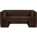 Henson Velvet Loveseat In Brown