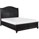 The appearance of Herman Charcoal Brown Queen Platform Bed with Footboard Storage designed by Homelegance in the transitional interior design. This charcoal piece of furniture  was selected by 1StopBedrooms from Herman Collection to add a touch of cosiness and style into your home. Sku: 1420-1;1420-2;1420-3. Bed Type: Platform Bed. Material: Wood. Bed Size: Queen.