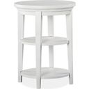 The appearance of Heron Cove Chalk White Round Accent Table designed by Magnussen in the transitional interior design. This white piece of furniture was selected by 1StopBedrooms from Heron Cove Collection to add a touch of cosiness and style into your home. Sku: T4400-35. Material: Pine Veneer.