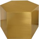 The appearance of Hexagon Coffee Table In Brushed Gold designed by Meridian in the modern / contemporary interior design. This brushed gold piece of furniture  was selected by 1StopBedrooms from Hexagon Collection to add a touch of cosiness and style into your home. Sku: 292-CT. Material: Iron.