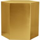 The appearance of Hexagon End Table In Brushed Gold designed by Meridian in the modern / contemporary interior design. This brushed gold piece of furniture  was selected by 1StopBedrooms from Hexagon Collection to add a touch of cosiness and style into your home. Sku: 292-ET. Material: Iron.
