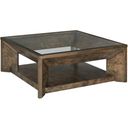 The appearance of Hidden Treasures Burl Cocktail Table In Auburn Brown designed by Hammary in the transitional interior design. This auburn brown piece of furniture  was selected by 1StopBedrooms from Hidden Treasures Collection to add a touch of cosiness and style into your home. Sku: 090-1229. Material: Wood.