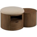 The appearance of Hidden Treasures Duo Ottoman Table designed by Hammary in the  interior design. This medium brown piece of furniture  was selected by 1StopBedrooms from Hidden Treasures Collection to add a touch of cosiness and style into your home. Sku: 090-1130. Material: Wood.
