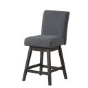 The appearance of High Line Swivel Counter Chair Set of 2 In Gray designed by New Classic in the transitional interior design. This gray piece of furniture was selected by 1StopBedrooms from High Line Collection to add a touch of cosiness and style into your home. Sku: D4125-28-GRY. Material: Wood.