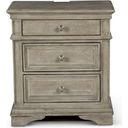 The appearance of Highland Park Driftwood Nightstand designed by Steve Silver in the transitional interior design. This driftwood piece of furniture was selected by 1StopBedrooms from Highland Park Collection to add a touch of cosiness and style into your home. Sku: HP900NSD. Material: Wood.
