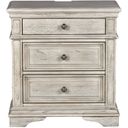 The appearance of Highland Park Rustic Ivory Nightstand designed by Steve Silver in the transitional interior design. This ivory piece of furniture was selected by 1StopBedrooms from Highland Park Collection to add a touch of cosiness and style into your home. Sku: HP900NSW. Material: Wood.