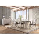 The appearance of Hinwitz Dining Table In White Oak designed by Furniture of America in the transitional interior design. This white oak piece of furniture was selected by 1StopBedrooms from Hinwitz Collection to add a touch of cosiness and style into your home. Sku: FM3399WH-T. Table Top Shape: Rectangular. Material: Poplar. Size: 42" x 90".