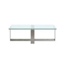 The appearance of Holden Rectangular Cocktail Table In Aged Pewter and Chrome Pucks designed by Magnussen in the modern / contemporary interior design. This aged pewter/chrome pucks piece of furniture  was selected by 1StopBedrooms from Holden Collection to add a touch of cosiness and style into your home. Sku: T6456-43. Material: Glass.