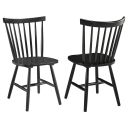 The appearance of Hollyoak Windsor Wood Dining Side Chair Set of 2 In Black designed by Coaster in the country / farmhouse interior design. This black piece of furniture was selected by 1StopBedrooms from Hollyoak Collection to add a touch of cosiness and style into your home. Sku: 183042. Material: Wood.