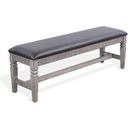 The appearance of Homestead Hills Cushioned Bench In Grey designed by Sunny Designs in the transitional interior design. This tobacco/grey piece of furniture was selected by 1StopBedrooms from Homestead Hills Collection to add a touch of cosiness and style into your home. Sku: 1640TA. Material: Solid Wood.