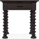 Hooker Furniture Big Sky Turned Leg End Table In Charred Timber