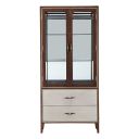 The appearance of Houston Display Cabinet In Walnut designed by Michael Amini in the transitional interior design. This walnut piece of furniture was selected by 1StopBedrooms from Houston Collection to add a touch of cosiness and style into your home. Sku: 9095209-416. Material: Birch.
