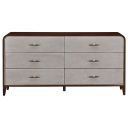 The appearance of Houston Dresser In Walnut designed by Michael Amini in the transitional interior design. This walnut piece of furniture was selected by 1StopBedrooms from Houston Collection to add a touch of cosiness and style into your home. Sku: 9095050SA-416. Material: Birch.