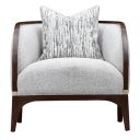 The appearance of Houston Matching Chair In Walnut designed by Michael Amini in the transitional interior design. This walnut piece of furniture was selected by 1StopBedrooms from Houston Collection to add a touch of cosiness and style into your home. Sku: 9095835-PBL-416. Material: Birch.