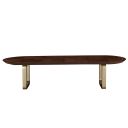 The appearance of Houston Oval Dining Table In Walnut designed by Michael Amini in the transitional interior design. This walnut piece of furniture was selected by 1StopBedrooms from Houston Collection to add a touch of cosiness and style into your home. Sku: 9095002B-416;9095002T-416. Table Top Shape: Oval. Material: Birch. Size: 45" x 80".