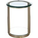 The appearance of Houston Round Chairside Table In Brushed Gold designed by Michael Amini in the transitional interior design. This brushed gold piece of furniture was selected by 1StopBedrooms from Houston Collection to add a touch of cosiness and style into your home. Sku: 9095222-816. Material: Birch.