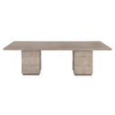 Hoyos 100 Inch Hoyos Dining Table In Light Wash and Warm Brass