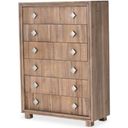 The appearance of Hudson Ferry Driftwood 6 Drawer Chest designed by Michael Amini in the rustic / southwestern interior design. This driftwood piece of furniture was selected by 1StopBedrooms from Hudson Ferry Collection to add a touch of cosiness and style into your home. Sku: KI-HUDF070-216. Material: Acacia Wood.