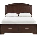 Hudson Full Platform Bed with Footboard Storage In Cherry