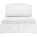 Hudson Full Platform Bed with Footboard Storage In White