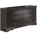 The appearance of Huey Vineyard Dresser designed by Signature Design by Ashley in the transitional interior design. This black piece of furniture was selected by 1StopBedrooms from Huey Vineyard Collection to add a touch of cosiness and style into your home. Sku: B128-31. Material: Wood.