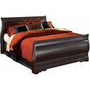 The appearance of Huey Vineyard Queen Sleigh Bed designed by Signature Design by Ashley in the transitional interior design. This black piece of furniture was selected by 1StopBedrooms from Huey Collection to add a touch of cosiness and style into your home. Sku: B128-77;B128-74;B128-98. Bed Type: Sleigh Bed. Material: Wood. Bed Size: Queen.