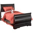 The appearance of Huey Vineyard Twin Sleigh Bed designed by Signature Design by Ashley in the transitional interior design. This black piece of furniture was selected by 1StopBedrooms from Huey Vineyard Collection to add a touch of cosiness and style into your home. Sku: B128-63;B128-62;B128-82. Bed Type: Sleigh Bed. Material: Wood. Bed Size: Twin.