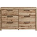 The appearance of Hyanna Tan Six Drawer Dresser designed by Signature Design by Ashley in the modern / contemporary interior design. This tan brown piece of furniture  was selected by 1StopBedrooms from Hyanna Collection to add a touch of cosiness and style into your home. Sku: B1050-31. Material: Wood.