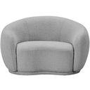 Hyde Boucle Fabric Chair In Grey