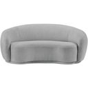 Hyde Boucle Fabric Loveseat In Grey