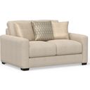 The appearance of Hyde Park Loveseat In Porcelain designed by Jackson in the modern / contemporary interior design. This porcelain piece of furniture was selected by 1StopBedrooms from Hyde Park Collection to add a touch of cosiness and style into your home. Sku: 230102162536257536. Material: Fabric.