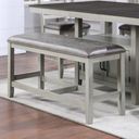 The appearance of Hyland Counter Bench designed by Steve Silver in the transitional interior design. This grey piece of furniture was selected by 1StopBedrooms from Hyland Collection to add a touch of cosiness and style into your home. Sku: HY500CCBN. Material: Wood.