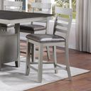 The appearance of Hyland Counter Chair - Set Of 2 designed by Steve Silver in the transitional interior design. This grey piece of furniture was selected by 1StopBedrooms from Hyland Collection to add a touch of cosiness and style into your home. Sku: HY500CC. Material: Plywood.