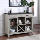 The appearance of Hyland Server designed by Steve Silver in the transitional interior design. This grey and charcoal piece of furniture was selected by 1StopBedrooms from Hyland Collection to add a touch of cosiness and style into your home. Sku: HY500SV. Material: MDF.