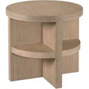 The appearance of Indiya Round End Table In Sandalwood designed by Hammary in the modern / contemporary interior design. This sandalwood piece of furniture  was selected by 1StopBedrooms from Indiya Collection to add a touch of cosiness and style into your home. Sku: 376-916. Material: Wood.