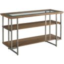 The appearance of Ingrid Sofa Console Table In Bronze designed by Hammary in the modern / contemporary interior design. This bronze piece of furniture  was selected by 1StopBedrooms from Ingrid Collection to add a touch of cosiness and style into your home. Sku: 260-925. Material: Wood.