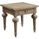Interlude Square End Table In Sandstone Buff