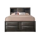 The appearance of Ireland Gray Oak Queen Bookcase Storage Bed designed by ACME in the transitional interior design. This gray piece of furniture  was selected by 1StopBedrooms from Ireland Collection to add a touch of cosiness and style into your home. Sku: 22700Q-HF;22701Q-R;22702Q-LDRW;22703Q-RDRW. Bed Type: Storage Bed. Material: Wood. Bed Size: Queen.