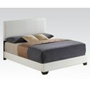 The appearance of Ireland III Full Bed In White Synthetic Leather designed by ACME in the transitional interior design. This white piece of furniture  was selected by 1StopBedrooms from Ireland Iii Collection to add a touch of cosiness and style into your home. Sku: 14395F-HB;14396F-FR. Bed Type: Panel Bed. Bed Size: Full. Material: Upholstery.