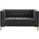 The appearance of Isaac Stitch Loveseat In Gray Velvet designed by Steve Silver in the modern / contemporary interior design. This gray piece of furniture was selected by 1StopBedrooms from Isaac Collection to add a touch of cosiness and style into your home. Sku: IC100LGY. Material: Velvet.