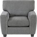 The appearance of Isabel Accent Chair In Gray designed by Homelegance in the modern / contemporary interior design. This gray piece of furniture was selected by 1StopBedrooms from Isabel Collection to add a touch of cosiness and style into your home. Sku: 9538DGY-1. Material: Chenille.